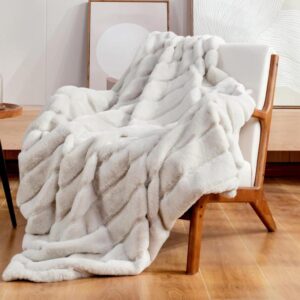 Plush Faux Fur Throw Blanket