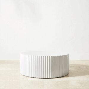 Fluted Round Outdoor Coffee Table