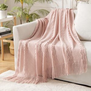 Woven Boho Throw Blanket With Tassels